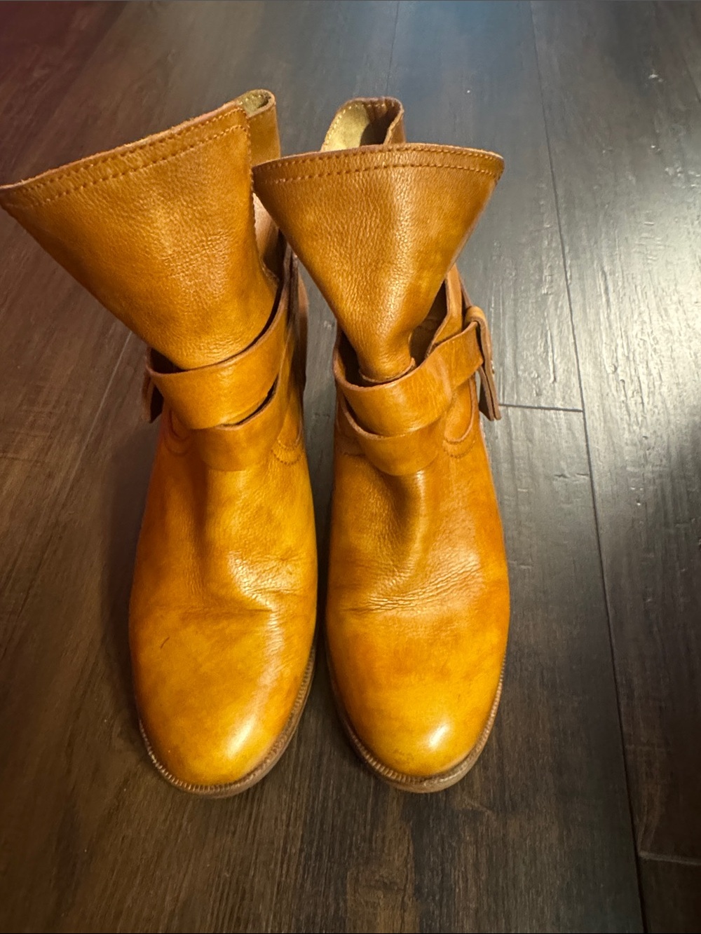 UGG Amber Leather Buckle Ankle Boots
